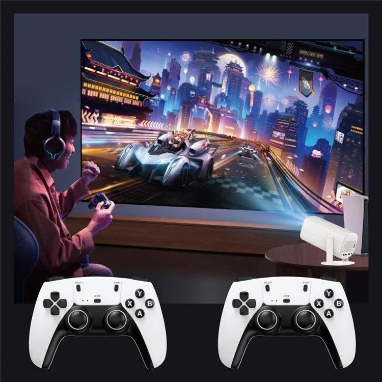 P30Plus Portable Gaming LED Projector 1280x720P 150 ANSI Lumens Android 11 Game Projector - EU Plug