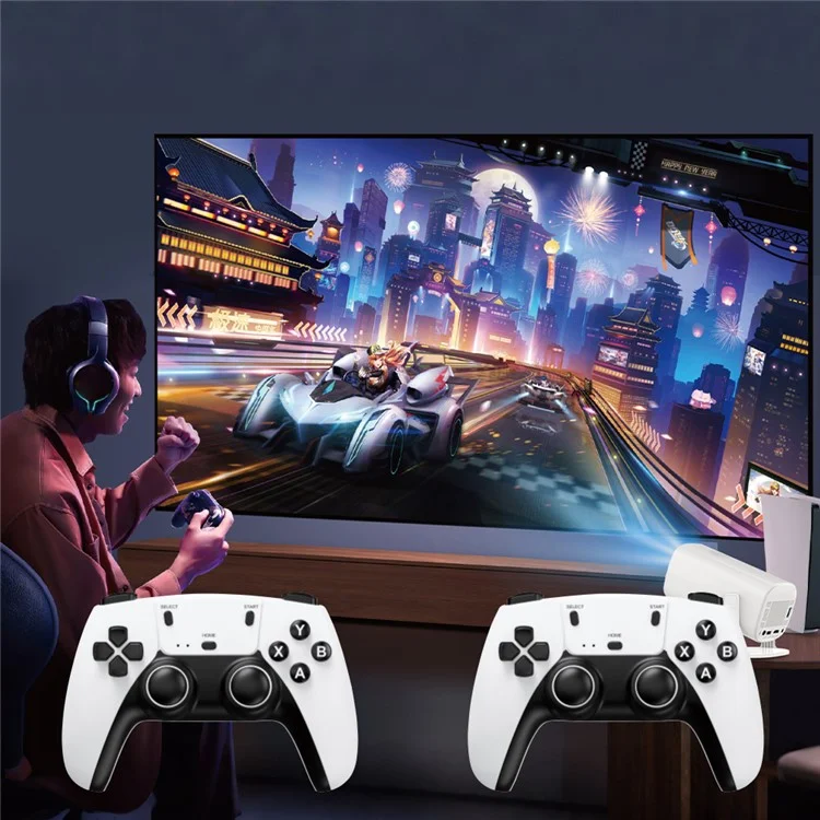 P30 Ultra Tragbarer LED Gaming Projektor 150 ANSI Lumen Android 11 WiFi Bluetooth-kompatibel Spiele Projektor - EU Stecker