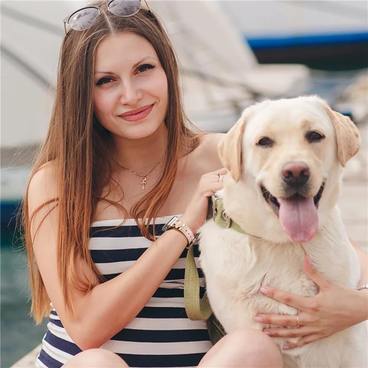 Watch Band For Apple Watch Series 10 8 9 8 7 SE 6 5 4 3 2 1 42mm 41mm 40mm 38mm Four-Pointed Star Adjustable Genuine Cow Leather Strap - Pink