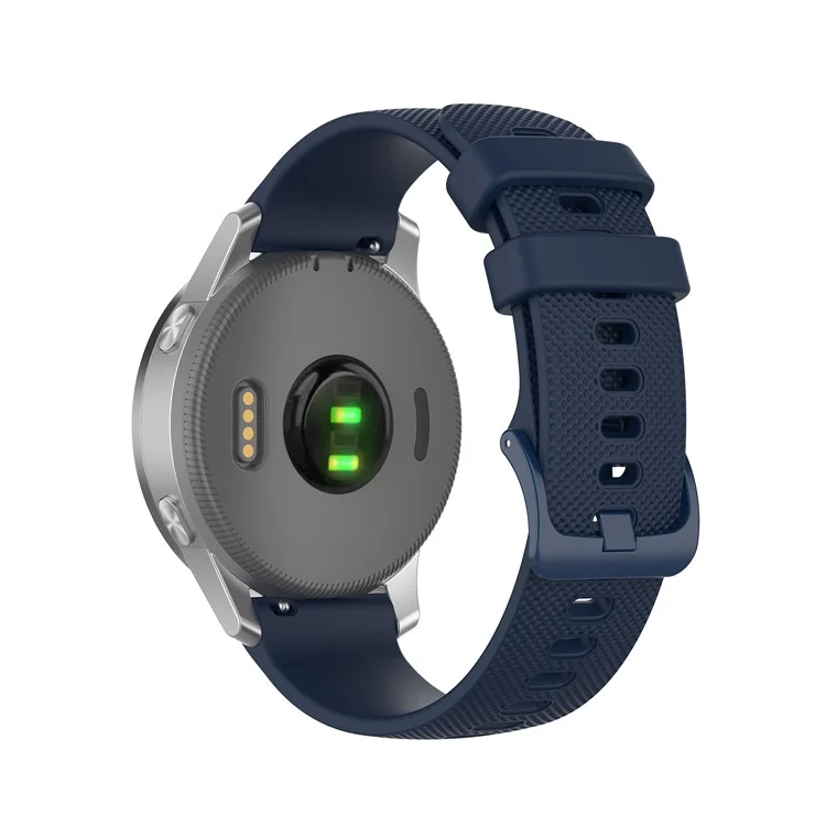 Sólido Cor Substituição Pulseira Smart Watch Strap 18mm para Huawei Watch GT 4 41mm / Garmin Venu 3S / 2S / Vivoactive 4S / Vivomove 3S / Forerunner 265S - Azul Marinho