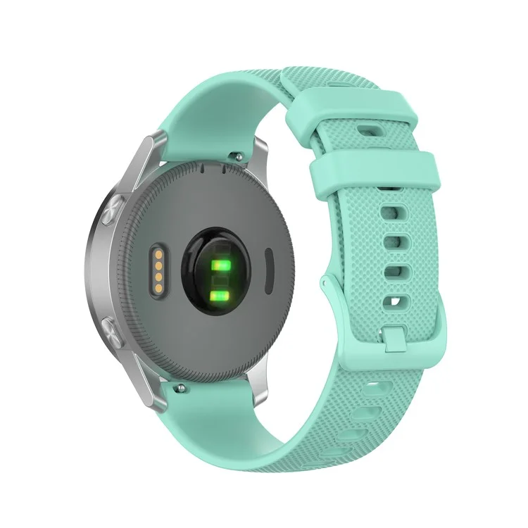 Cinturino di ricambio per smartwatch a tinta unita, 18 mm, per Huawei Watch GT 4 41 mm / Garmin Venu 3S / 2S / Vivoactive 4S / Vivomove 3S / Forerunner 265S - Ciano
