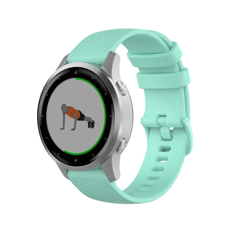 Cinturino di ricambio per smartwatch a tinta unita, 18 mm, per Huawei Watch GT 4 41 mm / Garmin Venu 3S / 2S / Vivoactive 4S / Vivomove 3S / Forerunner 265S - Ciano