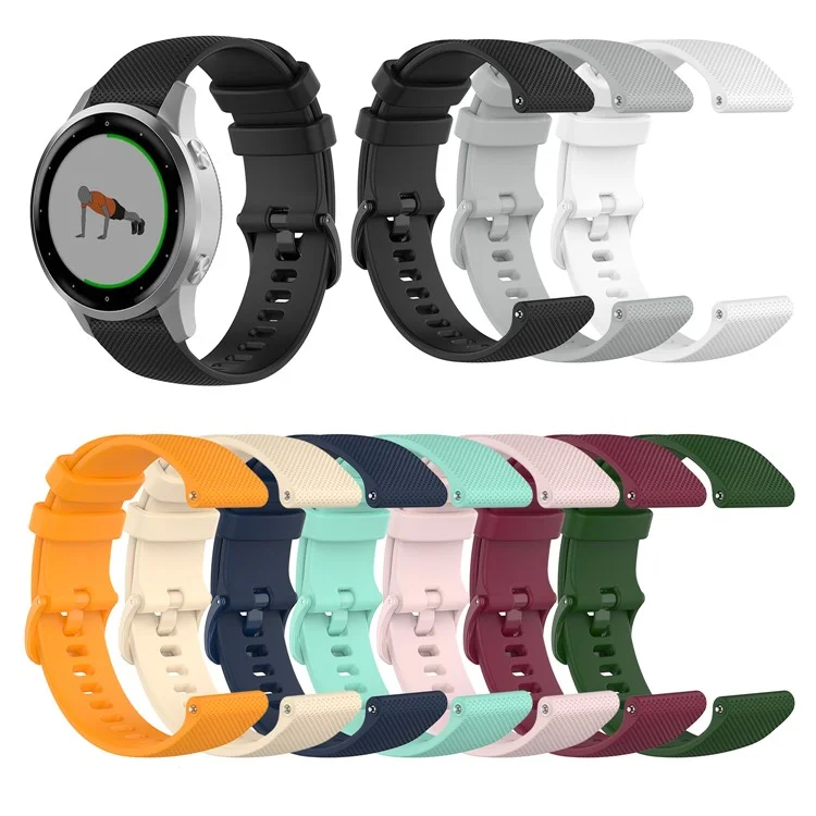 Cinturino di ricambio per smartwatch a tinta unita, 18 mm, per Huawei Watch GT 4 41 mm / Garmin Venu 3S / 2S / Vivoactive 4S / Vivomove 3S / Forerunner 265S - Ciano