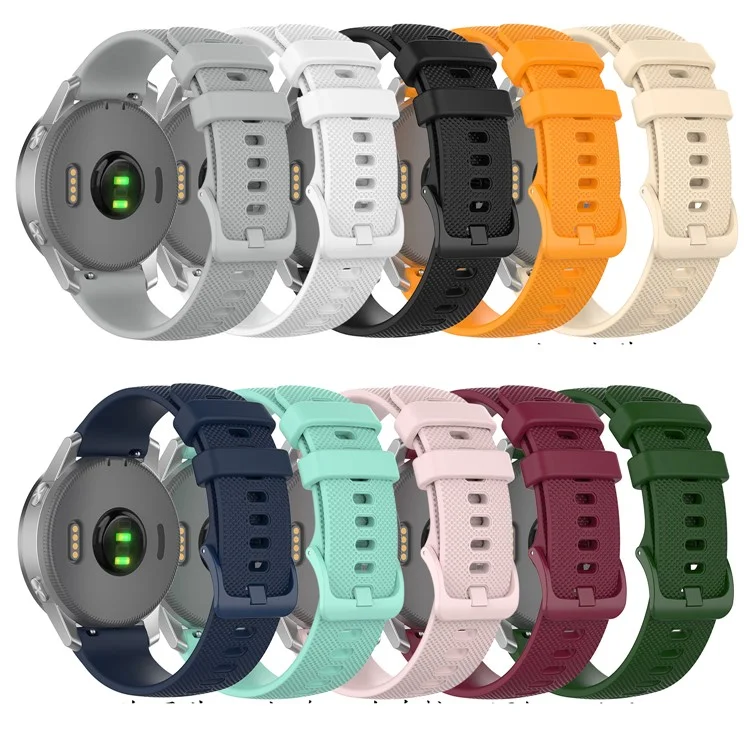 Cinturino di ricambio per smartwatch a tinta unita, 18 mm, per Huawei Watch GT 4 41 mm / Garmin Venu 3S / 2S / Vivoactive 4S / Vivomove 3S / Forerunner 265S - Ciano