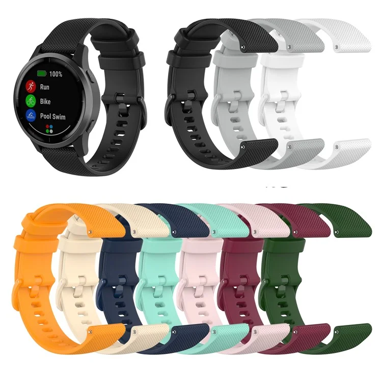 Ersatz-Einfarben-Armband, verstellbar, Smart Watch Strap 22mm für Garmin Venu 3 / 2 / Vivoactive 4 / Forerunner 265 - Schwarz
