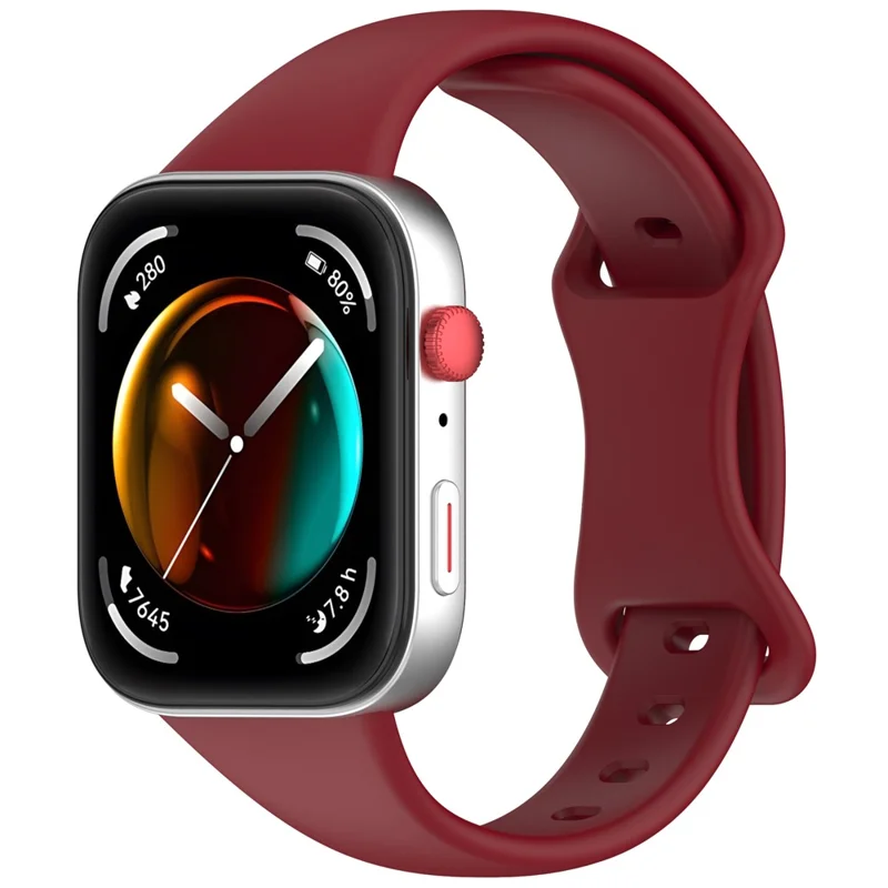 Replacement Strap for Huawei Watch Fit 4 / 3 Silicone Watch Band - Wine Red