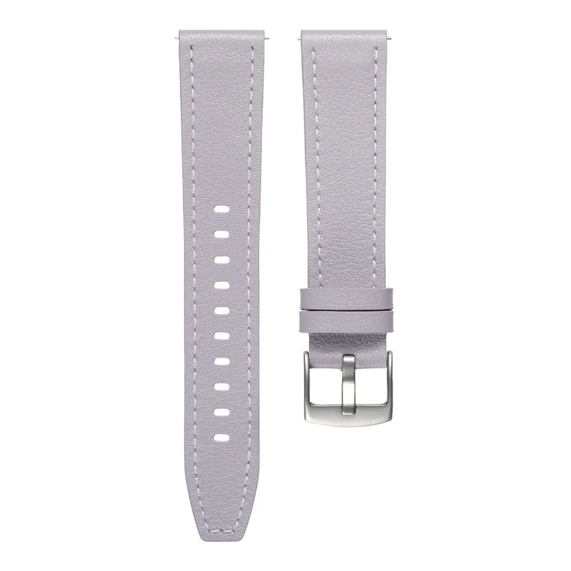 For Huawei Watch GT 5 41mm Watch Band 18mm Adjustable Genuine Cow Leather Strap - Purple