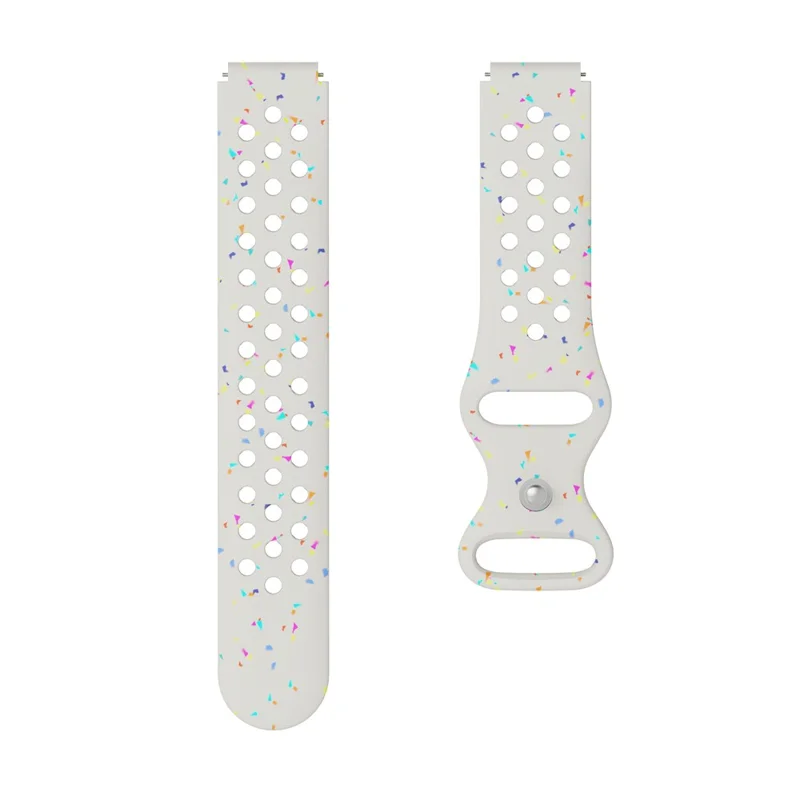 18mm Replacement Strap for Huawei Watch GT 5 41mm / GT 4 41mm Color Dot Silicone Watch Band Multi Hole Design - Starlight