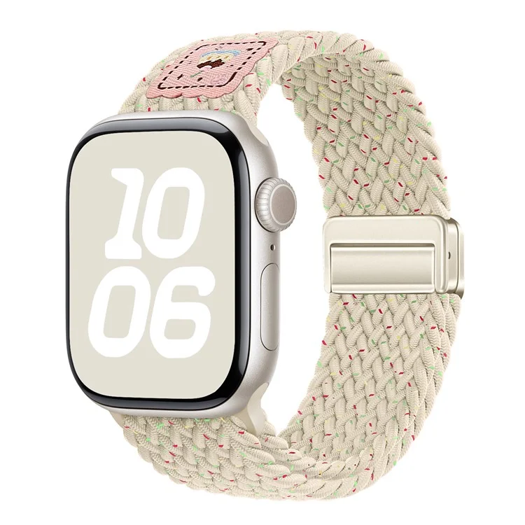 Nylon Strap for Apple Watch Series 10 9 8 7 SE 6 5 4 3 2 1 42mm 41mm 40mm 38mm Magnetic Buckle Braided Watch Band - Colorful