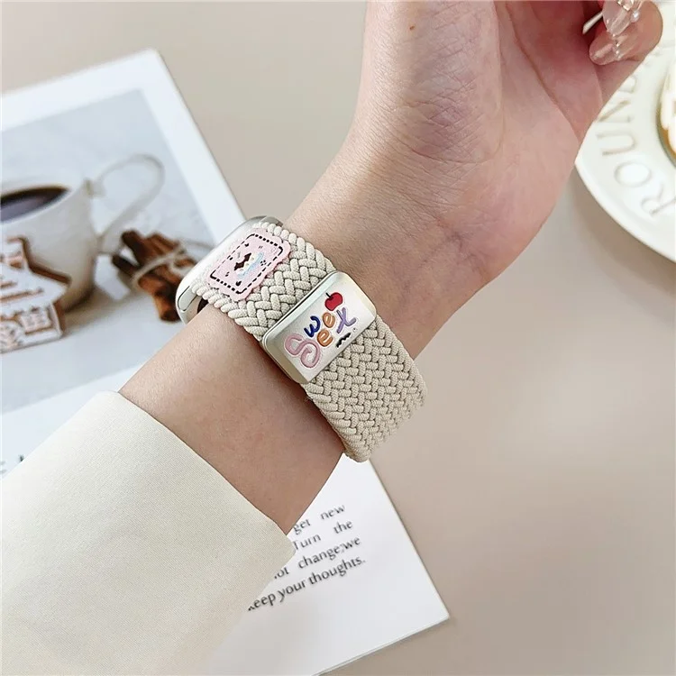 Nylon Strap for Apple Watch Series 10 Ultra 9 8 7 SE 6 5 4 3 2 1 46mm 49mm 45mm 44mm 42mm Magnetic Buckle Braided Watch Band - Cherry