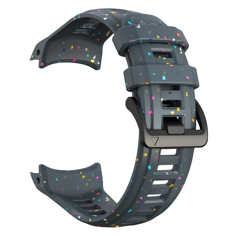 For Garmin Instinct 3 45mm Replacement Strap Color Confetti Design Silicone Watch Band - Blue