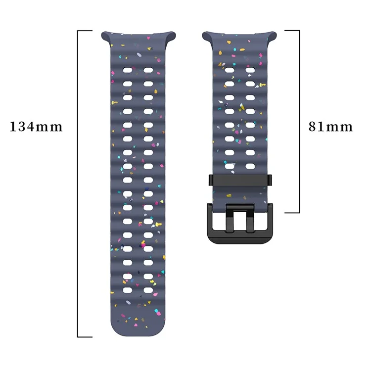 For Samsung Galaxy Watch Ultra 47mm Replacement Strap Color Confetti Design Silicone Watch Band - Orange
