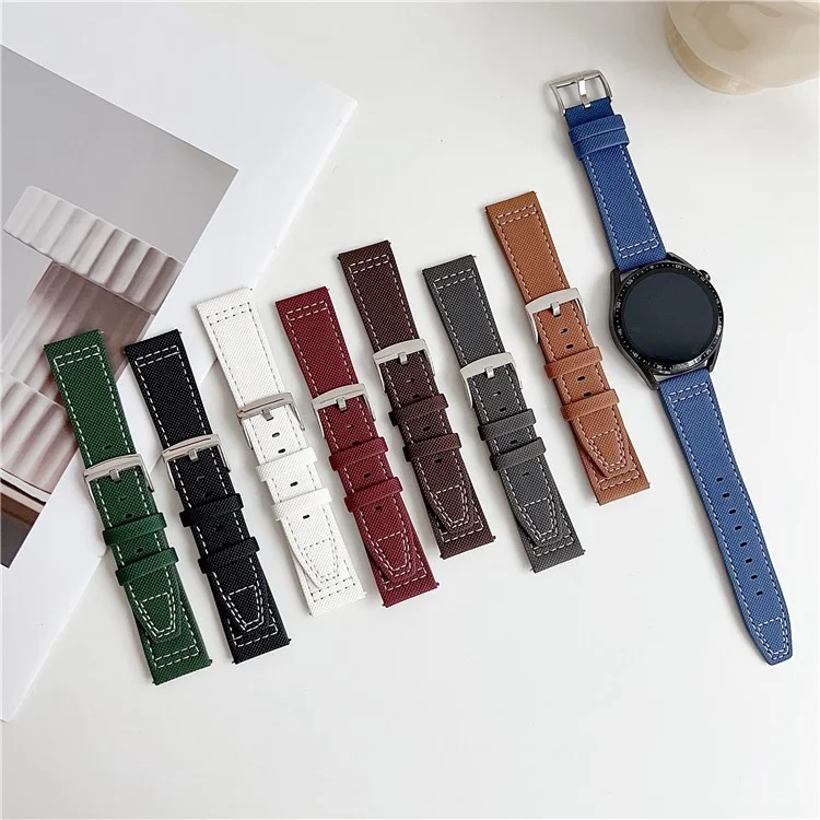 Per Huawei Watch GT 5 41mm Cinturino 18mm Regolabile in Pelle - Blu