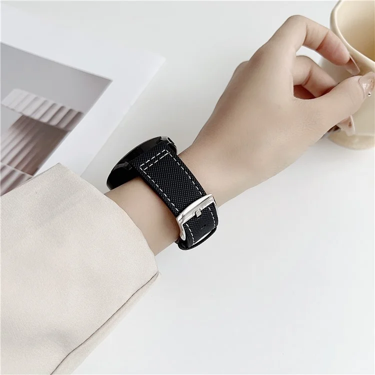 Für Samsung Galaxy Watch7 44mm / 40mm Uhrenarmband 20mm Verstellbares Lederarmband - Dunkelbraun