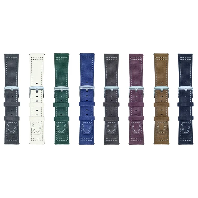 Für Samsung Galaxy Watch7 44mm / 40mm Uhrenarmband 20mm Verstellbares Lederarmband - Dunkelbraun