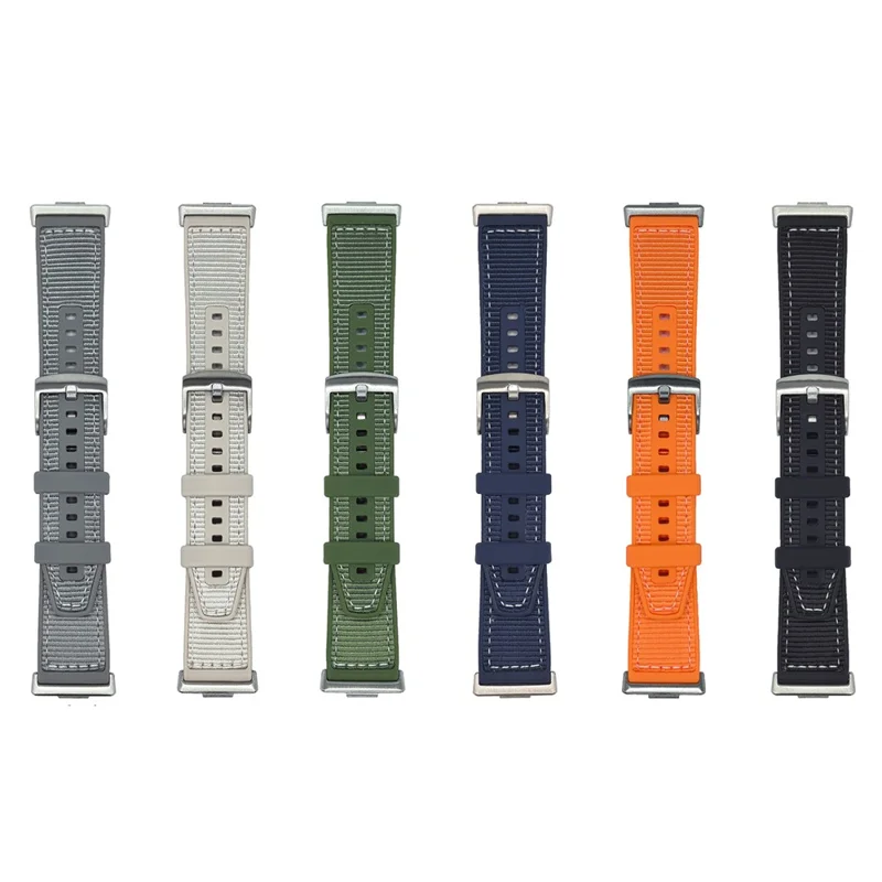 Alça ajustável para Huawei Watch Fit 3 Pulseira de relógio de silicone de náilon - Laranja
