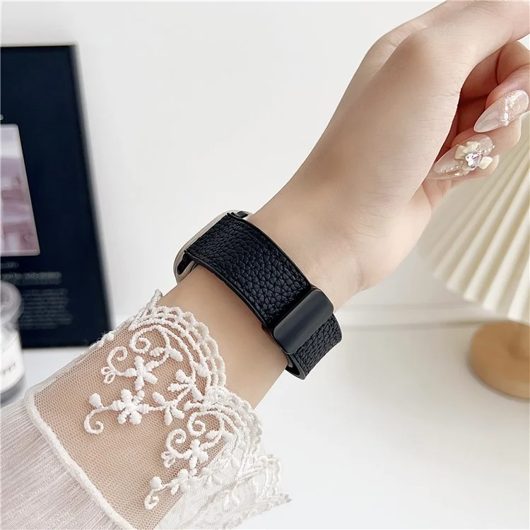 Correa de Reloj para Apple Watch Series 10 Ultra 9 8 7 SE 6 5 4 3 2 1 46mm 49mm 45mm 44mm 42mm Hebilla Magnética Correa de Silicona - Negro