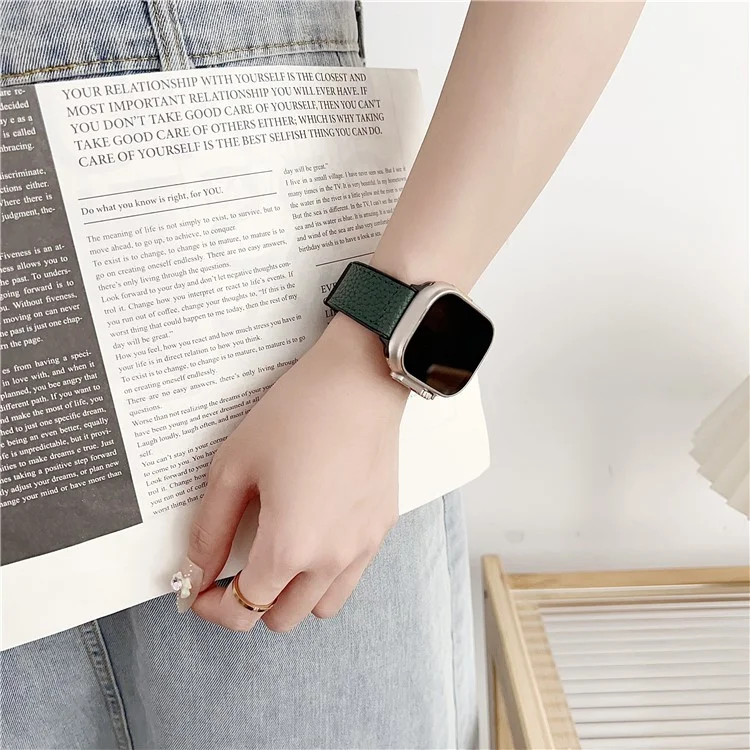 Correa de Reloj para Apple Watch Series 10 Ultra 9 8 7 SE 6 5 4 3 2 1 46mm 49mm 45mm 44mm 42mm Hebilla Magnética Correa de Silicona - Negro