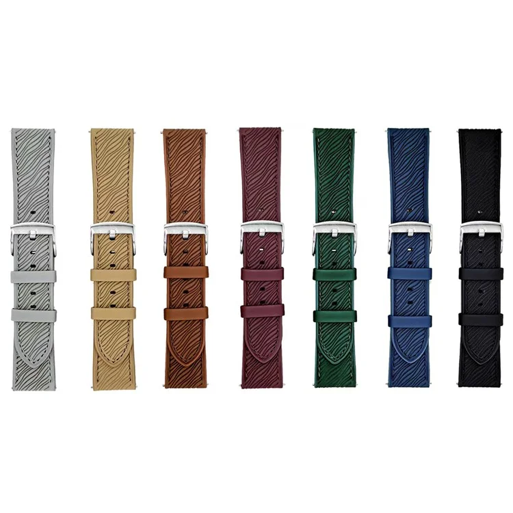 Für Huawei Huawei Watch GT 5 46mm Uhrenarmband 22mm Schnellverschluss Schnalle Drachenschuppentextur Lederarmband - Hellgrau