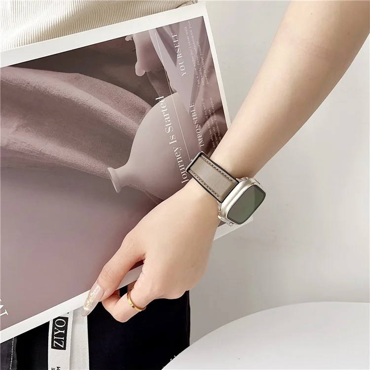 Watch Band for Apple Watch Series 10 Ultra 9 8 7 SE 6 5 4 3 2 1 46mm 49mm 45mm 44mm 42mm Napa Texture PU Covered Silicone Strap - Light Brown