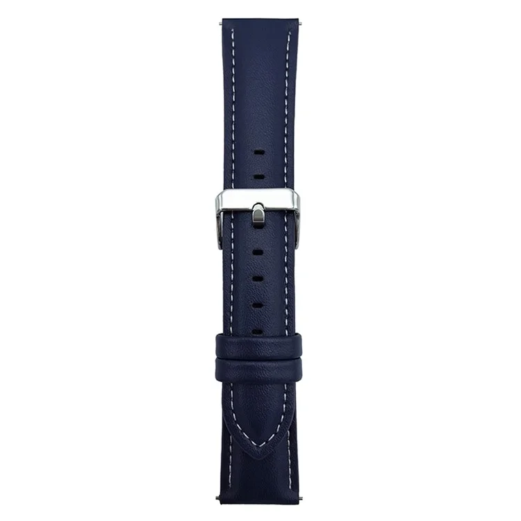 For Huawei Watch GT 5 41mm Nappa Texture Watch Band 18mm Adjustable Leather Wrist Strap - Midnight Blue