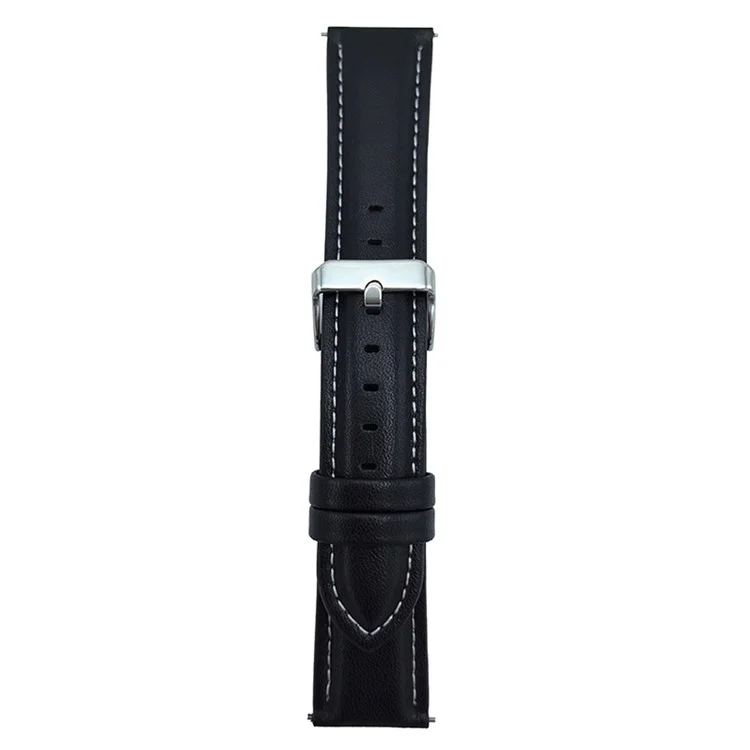 Correa de Cuero Nappa para Samsung Galaxy Watch7 44mm / 40mm Banda de Reloj de 20mm Ajustable - Negro