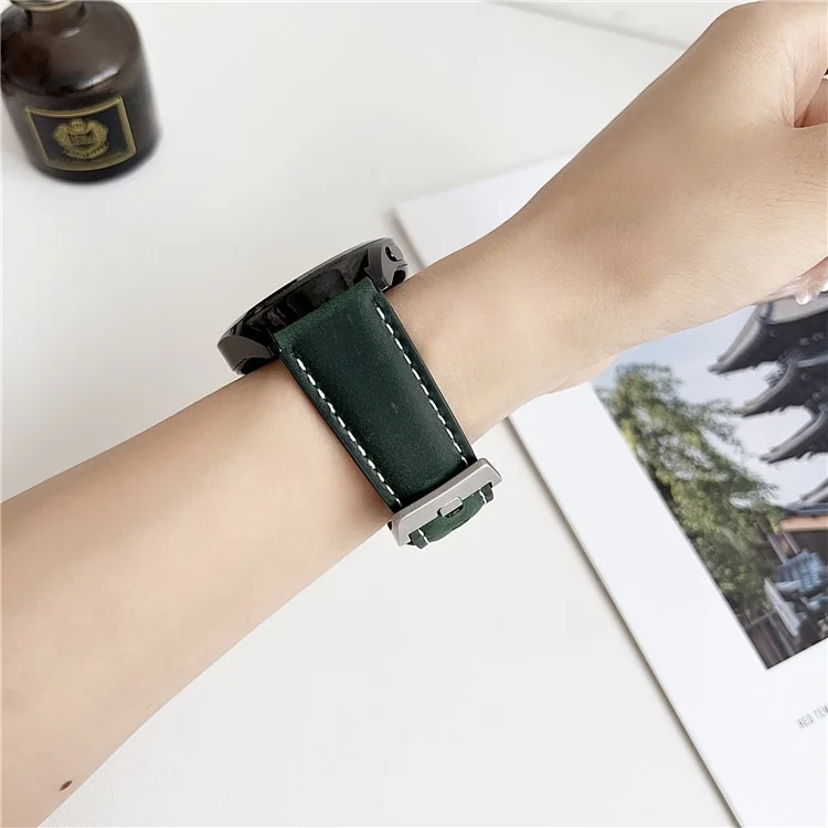 Correa de Reloj de Cuero Auténtico Universal de 20 mm para Samsung Galaxy Watch7 / Watch6 - Marrón Claro