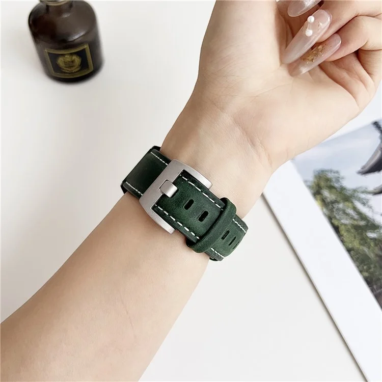 Correa de Reloj de Cuero Auténtico Universal de 20 mm para Samsung Galaxy Watch7 / Watch6 - Marrón Claro