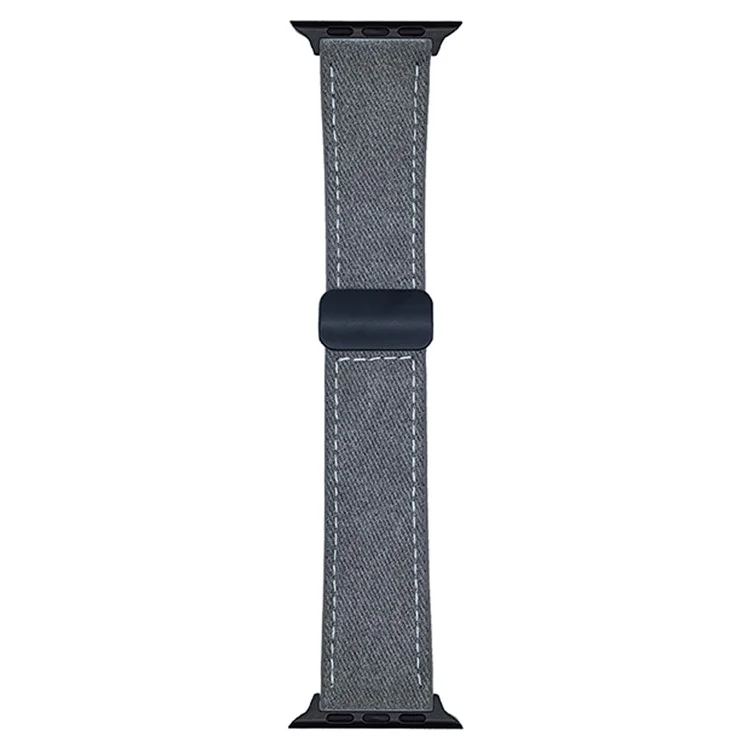 Watch Band For Apple Watch Series 10 Ultra 9 8 7 SE 6 5 4 3 2 1 46mm 49mm 45mm 44mm 42mm Magnetic Buckle Leather Nylon Wrist Strap - Coffee