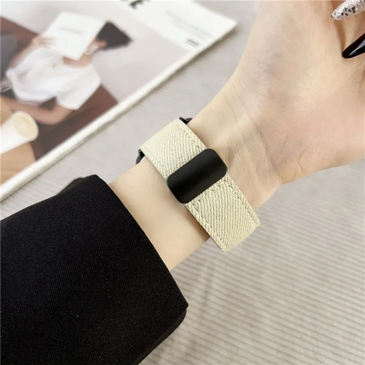 Watch Band For Apple Watch Series 10 Ultra 9 8 7 SE 6 5 4 3 2 1 46mm 49mm 45mm 44mm 42mm Magnetic Buckle Leather Nylon Wrist Strap - Coffee