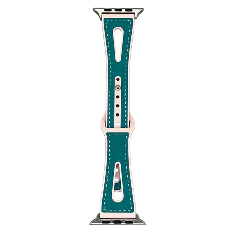 Silicone Glitter Watch Band For Apple Watch Series 10 Ultra 9 8 7 SE 6 5 4 3 2 1 46mm 49mm 45mm 44mm 40mm Wrist Strap - Pink  /  Cyan