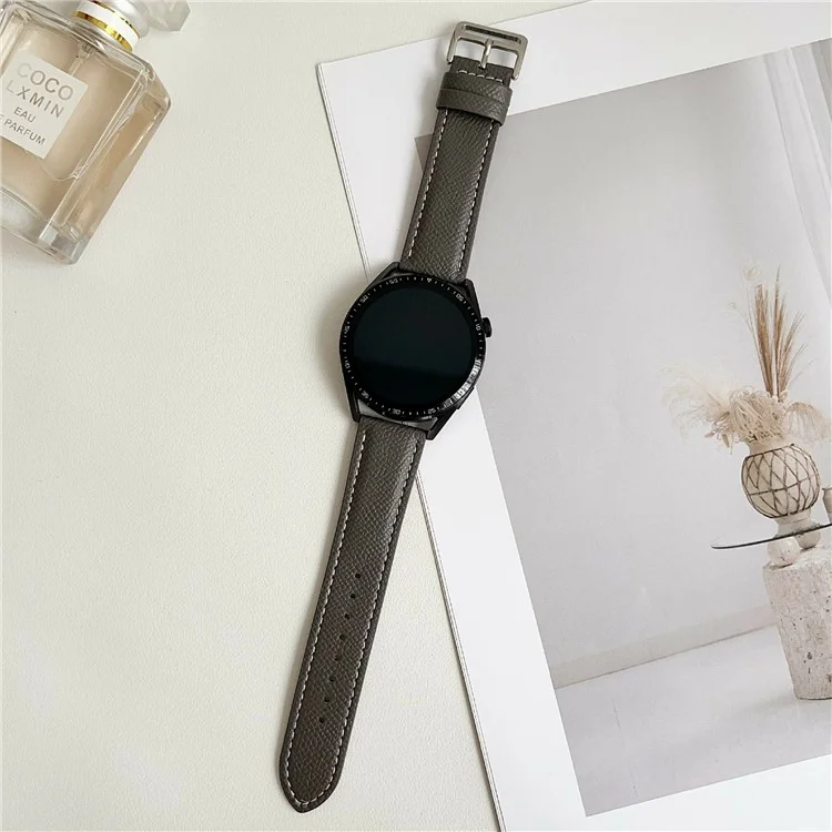 Palmenmuster Lederarmband für Huawei Watch GT 5 41mm Universal 18mm Armband - Braun