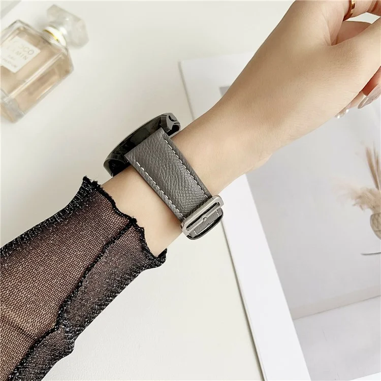 Palmenmuster Lederarmband für Huawei Watch GT 5 41mm Universal 18mm Armband - Braun