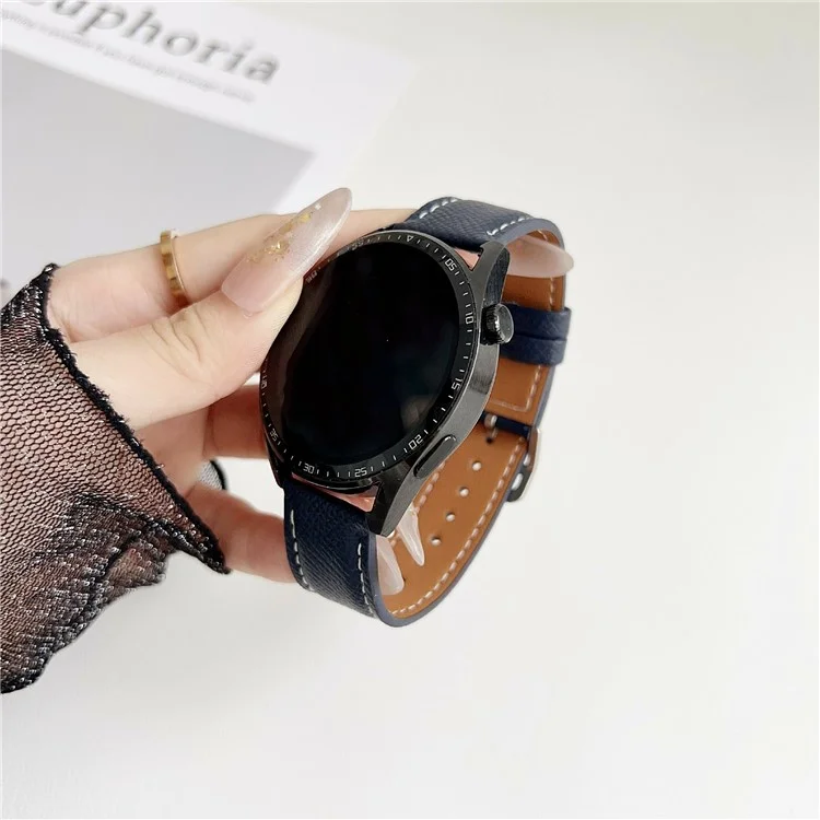 Palmenmuster Lederarmband für Huawei Watch GT 5 41mm Universal 18mm Armband - Braun