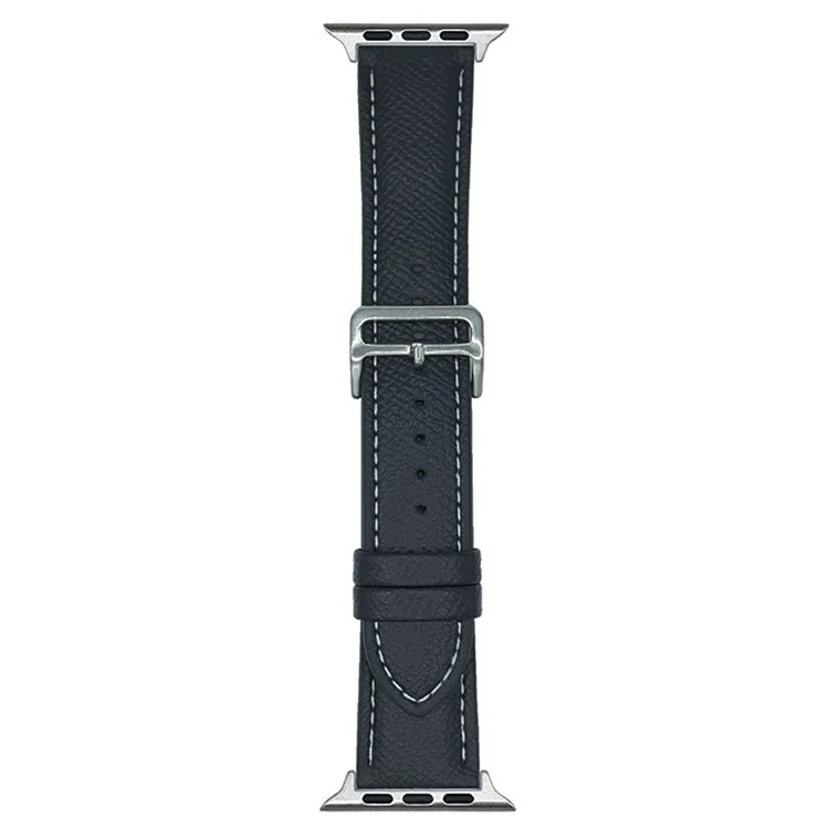 Palm Pattern Leather Watch Bands For Apple Watch Series 10 9 8 7 SE 6 5 4 3 2 1 42mm 41mm 40mm 38mm - Black