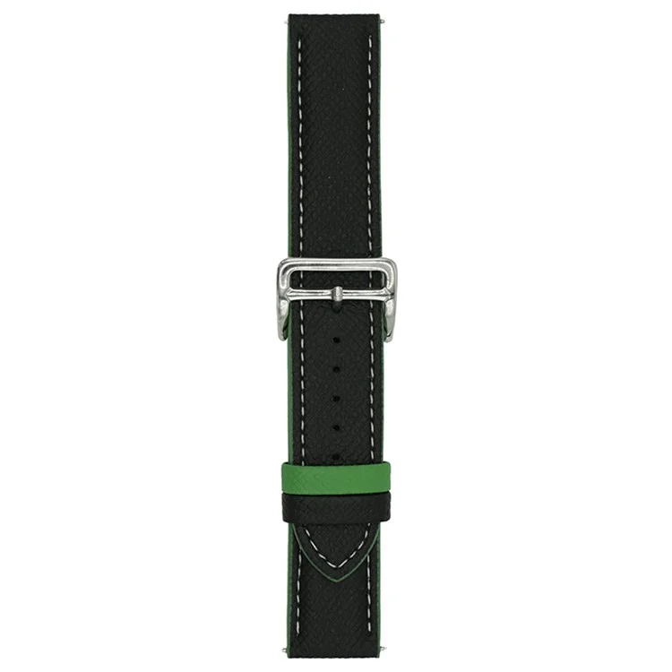 Correas de Cuero de Dos Colores para Huawei Watch GT 5 41mm Correas de Reloj 18mm Universal Pulsera - Negro
