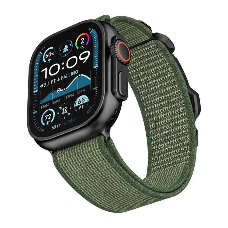 Armband für Apple Watch Series 10 Ultra 9 8 7 SE 6 5 4 3 2 1 46mm 49mm 45mm 44mm 42mm FIDLOCK Magnetisches Nylon-Sportarmband - Grün