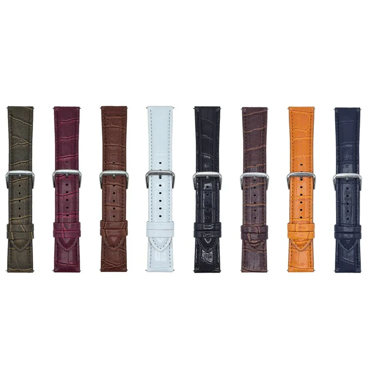 Cinturino di ricambio da 18 mm per Huawei Watch GT 5 41mm / 4 41mm - Cinturino in pelle con motivo bambù - Colore caffè