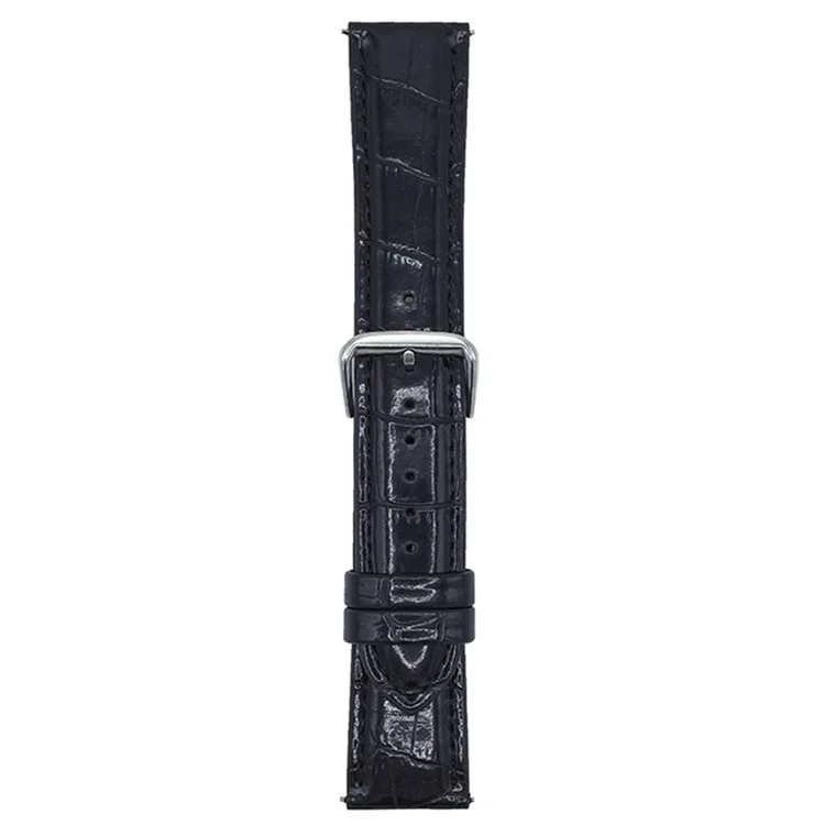 22mm Replacement Strap for Huawei Watch GT 5 46mm / 5 Pro 46mm Bamboo Pattern Leather Watch Band - Black