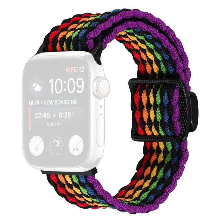 Nylon Strap for Apple Watch Series 10 Ultra 9 8 7 SE 6 5 4 3 2 1 46mm 49mm 45mm 44mm 42mm Watch Band with Magnetic Buckle - Multi-color