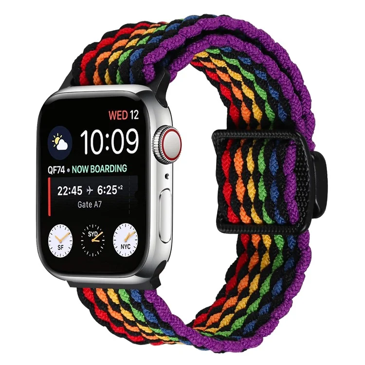 Nylon Strap for Apple Watch Series 10 Ultra 9 8 7 SE 6 5 4 3 2 1 46mm 49mm 45mm 44mm 42mm Watch Band with Magnetic Buckle - Multi-color