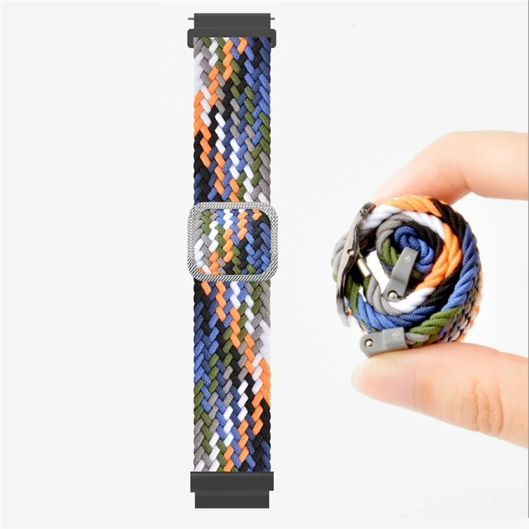 20 mm Geflochtenes Seilverstellbares Watchband -austausch Für Samsung Galaxy Watch Active/Active2 40 Mm/uhr 42 mm - Rot Schwarz
