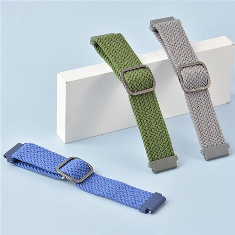 20 mm Geflochtenes Seilverstellbares Watchband -austausch Für Samsung Galaxy Watch Active/Active2 40 Mm/uhr 42 mm - Rot Schwarz