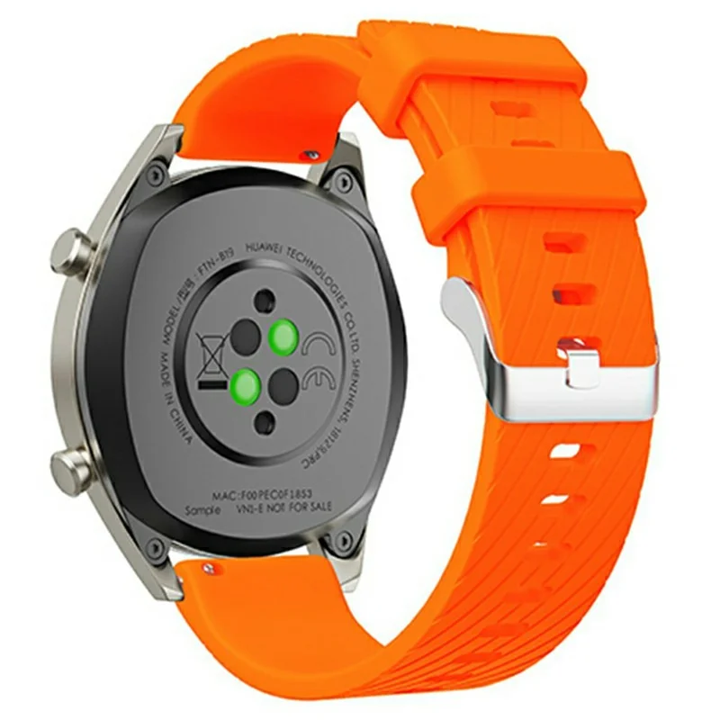 20mm Strap for Samsung Galaxy Watch 5 Pro 45mm / Watch 5 44mm / 40mm Universal Diagonal Striped Silicone Watch Band - Orange