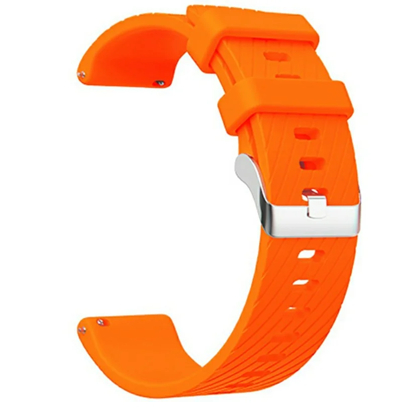 20mm Strap for Samsung Galaxy Watch 5 Pro 45mm / Watch 5 44mm / 40mm Universal Diagonal Striped Silicone Watch Band - Orange