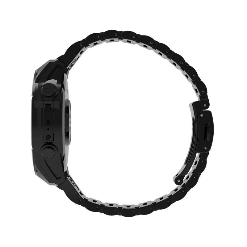 QuickFit 22mm Watch Band For Garmin Fenix 7 Pro  /  7  /  6 Pro  /  6 Plastic Three-Bead Wrist Strap - Black