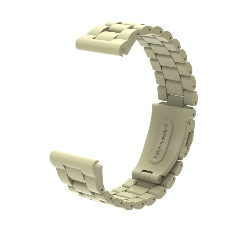 QuickFit 22mm Watch Band For Garmin Fenix 7 Pro  /  7  /  6 Pro  /  6 Plastic Three-Bead Wrist Strap - Apricot