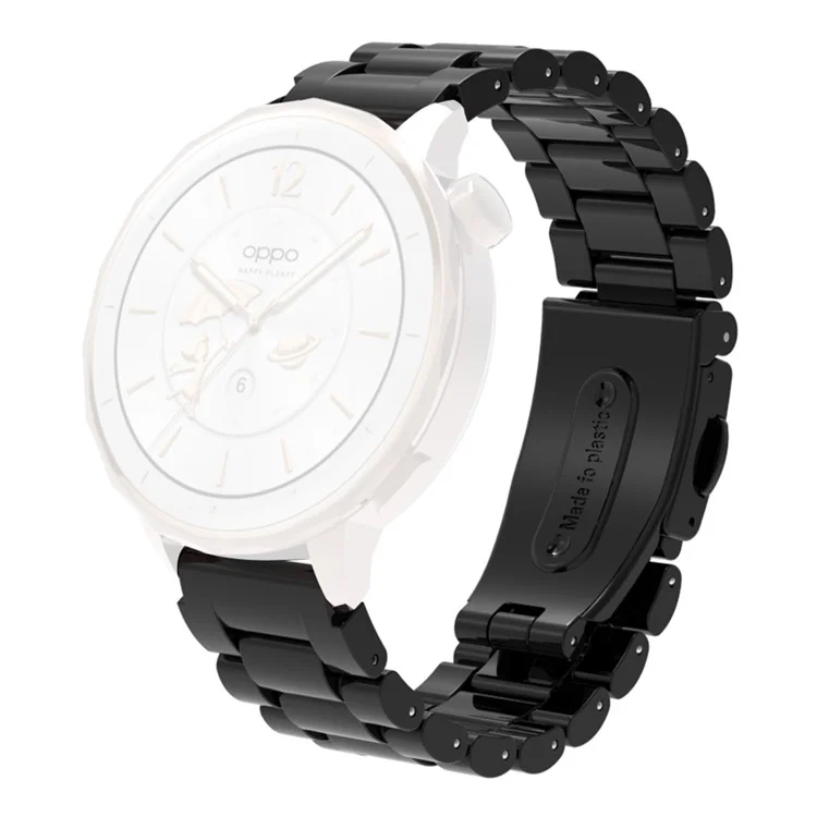 Pour Huawei Watch GT 5 41mm Bracelet de Montre 18mm Bracelet de Poignet en Plastique à Trois Perles - Noir