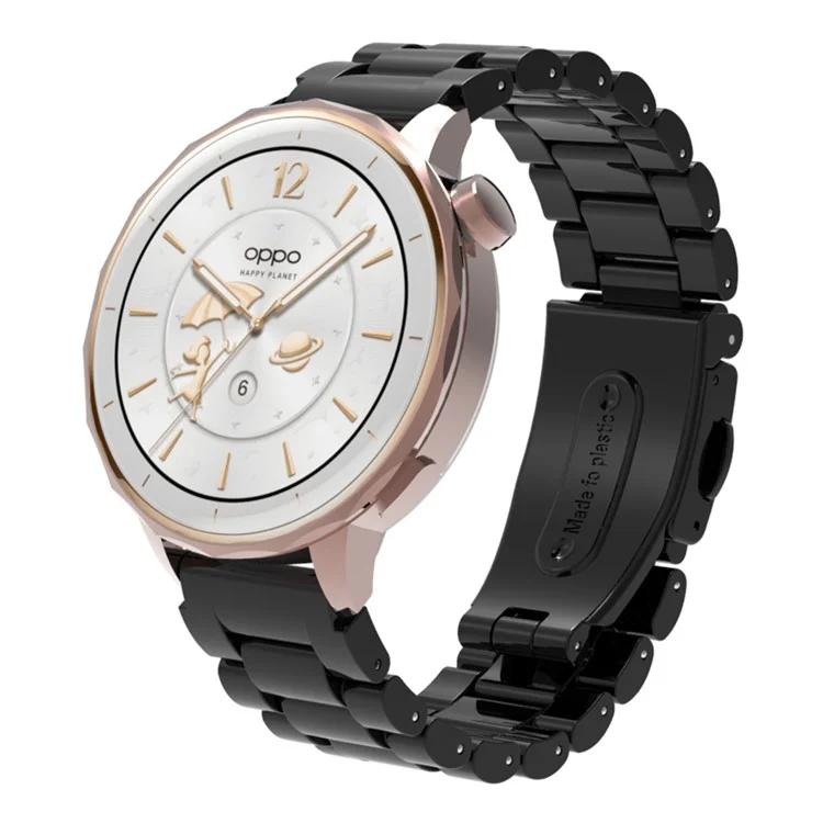 Pour Huawei Watch GT 5 41mm Bracelet de Montre 18mm Bracelet de Poignet en Plastique à Trois Perles - Noir