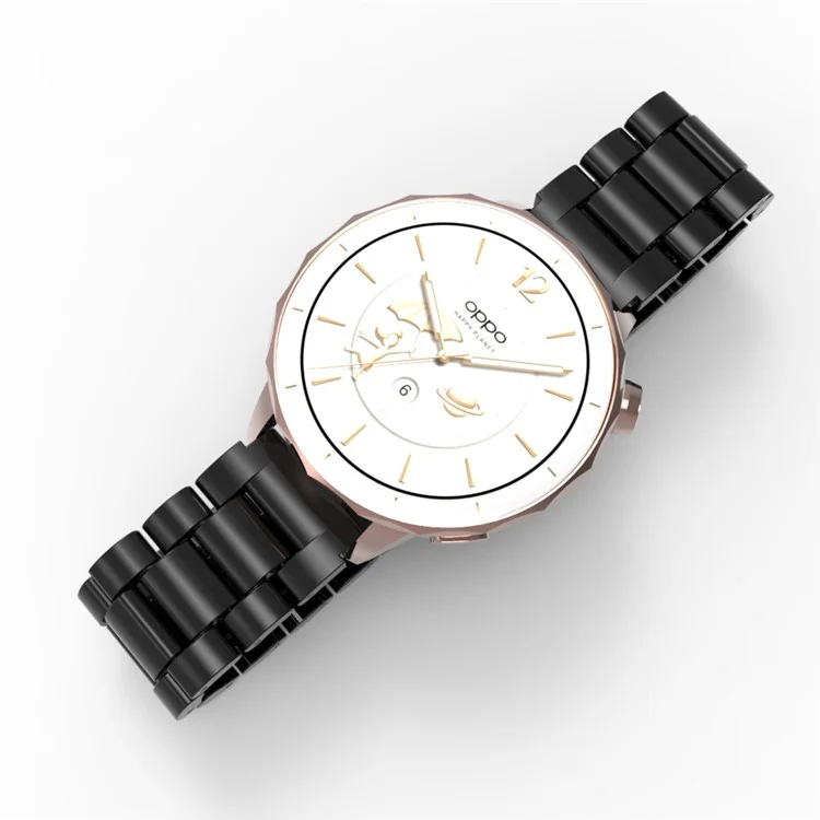 For Huawei Watch GT 5 46mm Watch Band 22mm Plastic Three-Bead Wrist Strap - Black